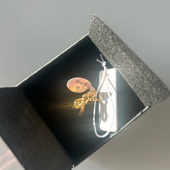Rachel Zoe Gold Plated Sterling Silver Bow Ring - Picture 1 of 2